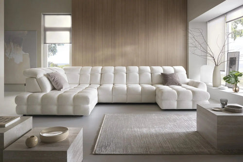 Canapé panoramique convertible électrique VOLTERRA XL - 400 x 217 x 171 cm - WERSAL