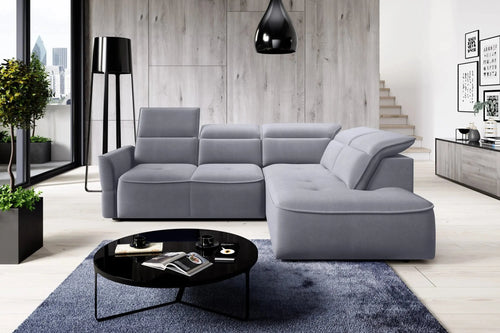 Canapé d'angle convertible électrique avec coffre de rangement RAPHAËL L - 261 x 218 cm - WERSAL