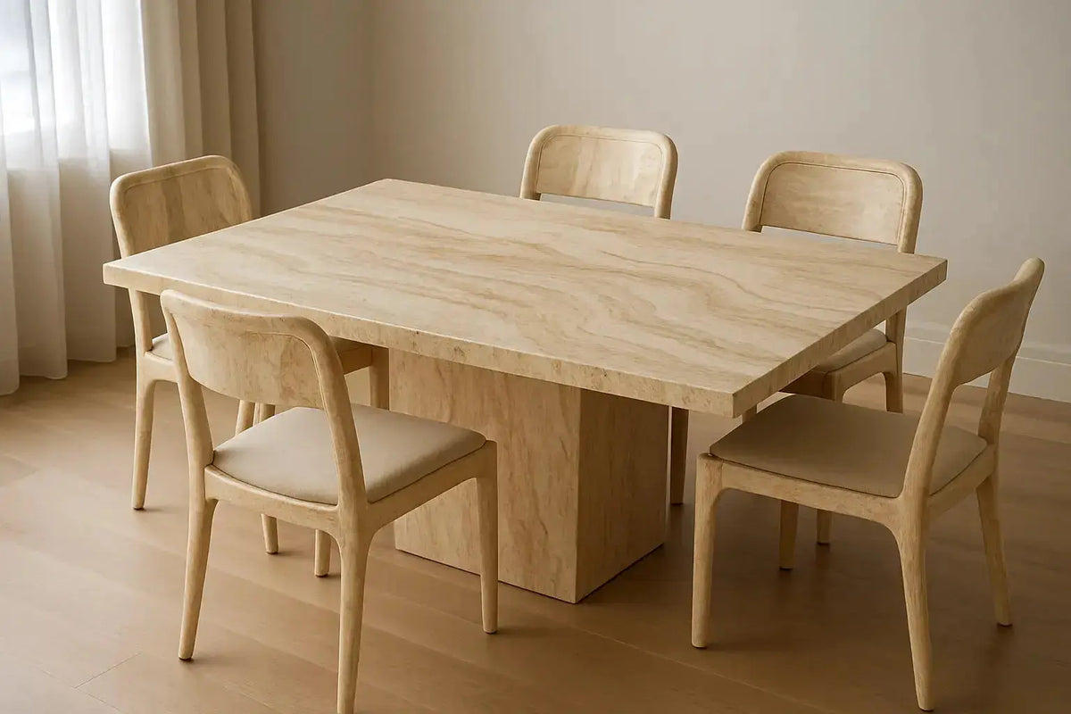 Table travertin : Guide complet pour choisir et entretenir
