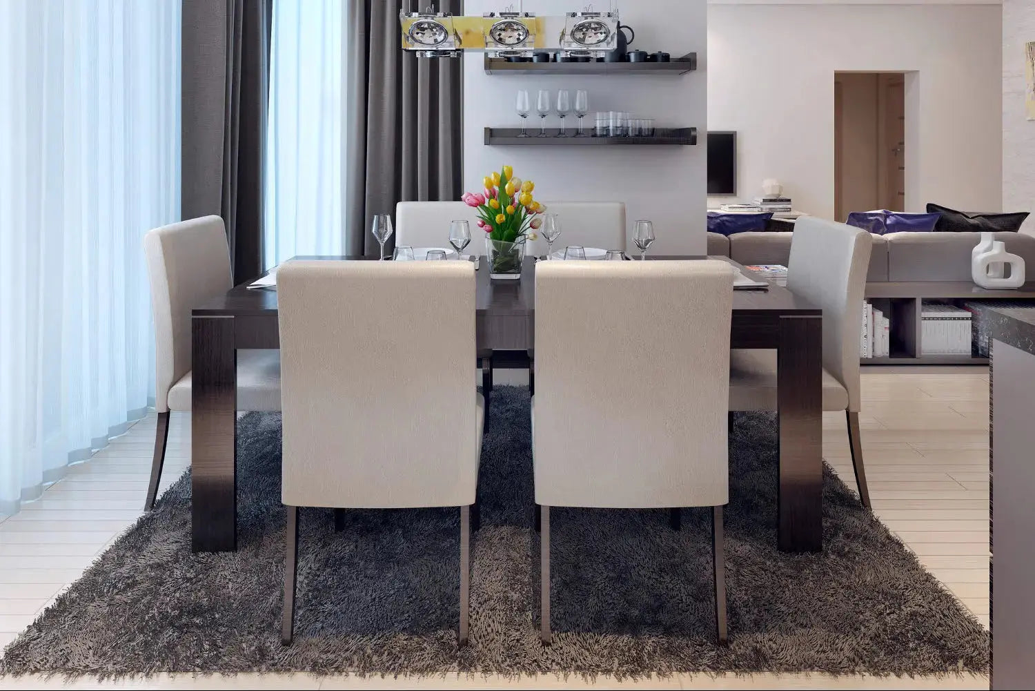 Tapis-salle-à-manger-Le-guide-essentiel-pour-choisir-la-taille-et-le-style-parfaits TIKOYA