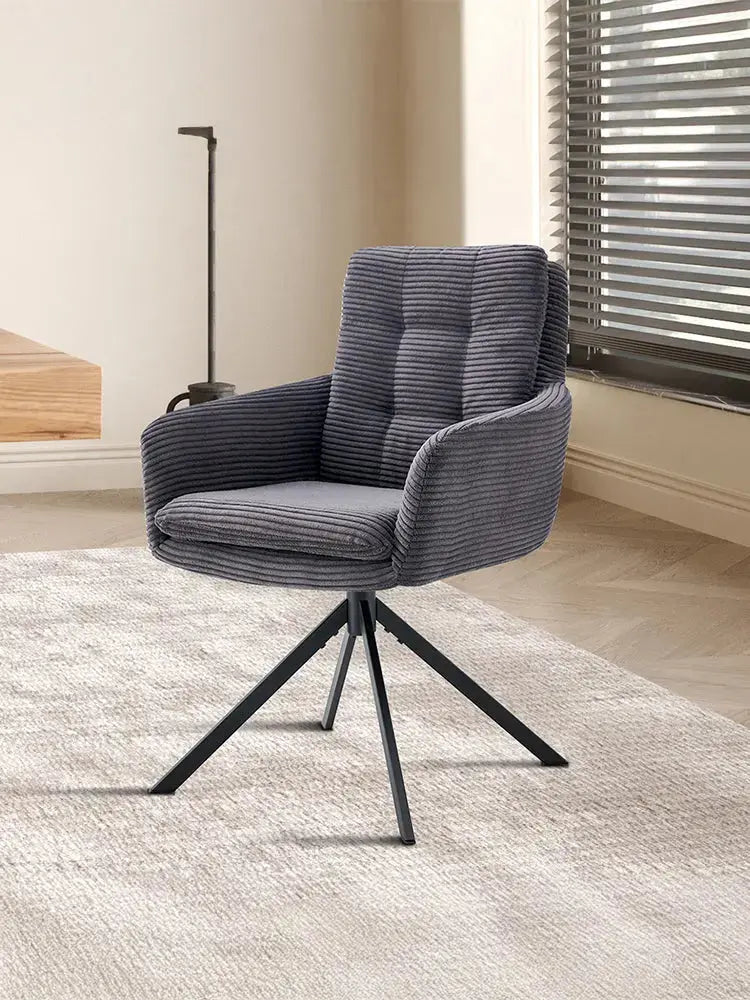 Chaise pivotante à rotation 360° en velours, tissu ou bois TIKAYLA