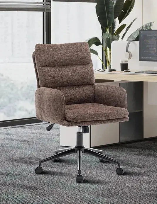 Chaise de bureau design en tissu pour home office TIKAYLA
