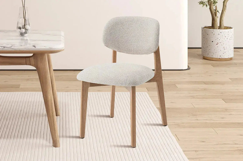 Chaise en bois de frêne, chêne ou noyer, style scandinave TIKAYLA