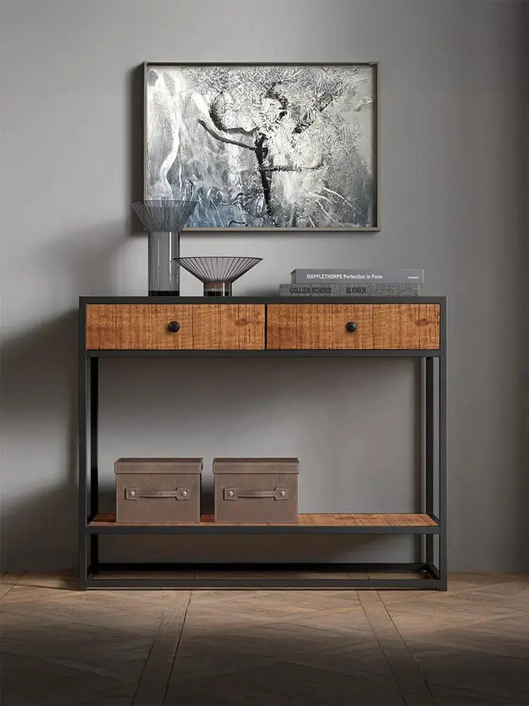 Console d'entrée à plateau céramique ou pierre, design épuré TIKAYLA