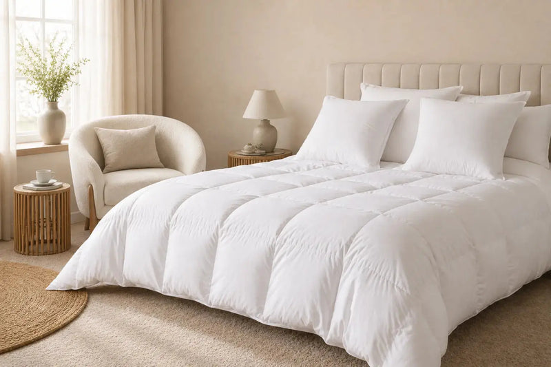 Couette king size 280x240 en duvet de canard français pour lit 180x200 TIKAYLA