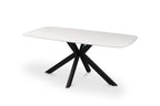 APOLLINA - Table à manger Ovale en Pierre Blanc - 180 x 90 cm - Blanc ROUSSEAU