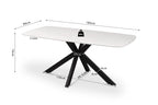 APOLLINA - Table à manger Ovale en Pierre Blanc - 180 x 90 cm - Blanc ROUSSEAU