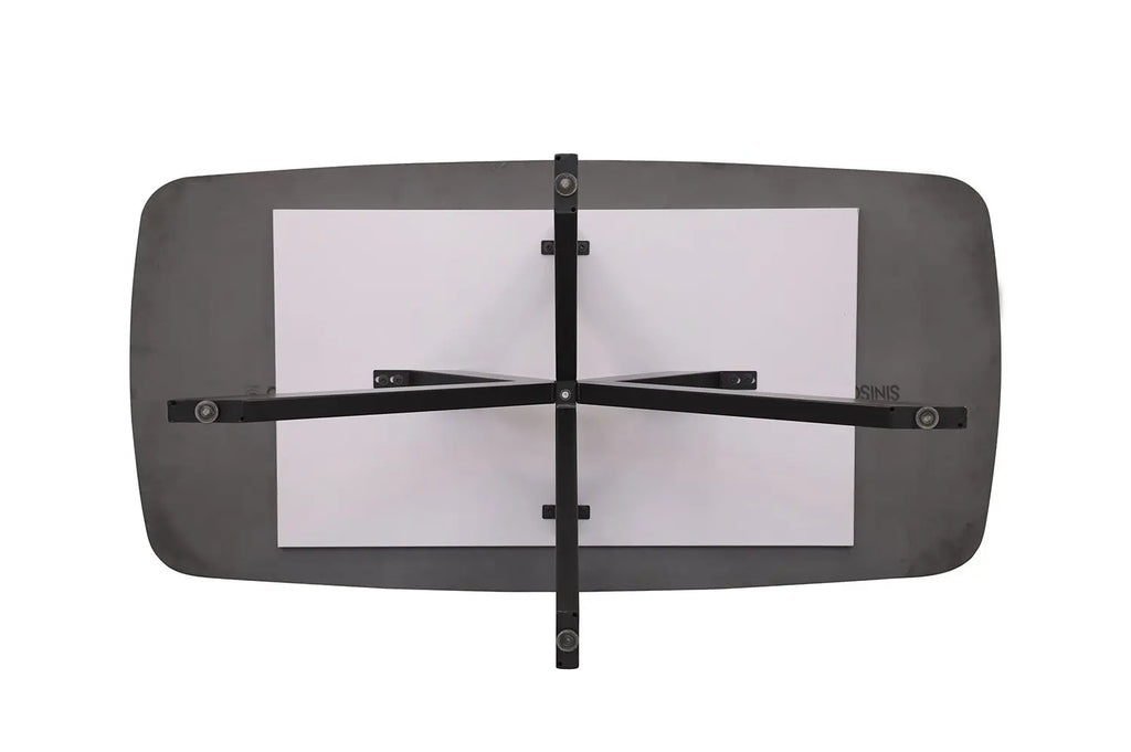 APOLLINA - Table à manger Ovale en Pierre Blanc - 180 x 90 cm - Gris ROUSSEAU