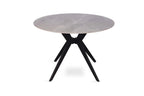 APOLLINA - Table à manger Ronde Pierre Brillante - 110 cm - Gris Italien ROUSSEAU