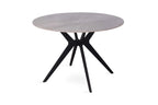 APOLLINA - Table à manger Ronde Pierre Brillante - 110 cm - Gris Italien ROUSSEAU