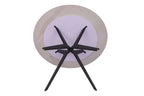 APOLLINA - Table à manger Ronde Pierre Brillante - 110 cm - Gris Italien ROUSSEAU