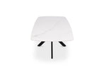 APOLLINA - Table basse Ovale en Pierre - 130 x 70 cm - Blanc