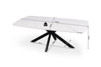 APOLLINA - Table basse Ovale en Pierre - 130 x 70 cm - Blanc