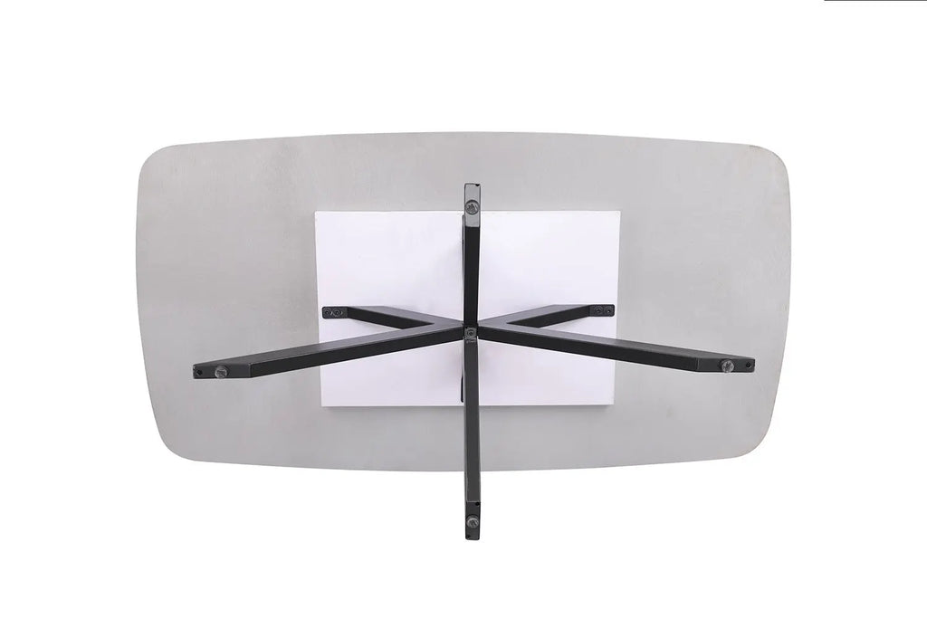 APOLLINA - Table basse Ovale en Pierre - 130 x 70 cm - Gris ROUSSEAU
