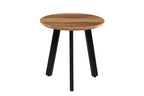 AYLEN - Lot de 2 Tables basses Ronde Effet Mango - 45-50 x 80-50 cm ROUSSEAU