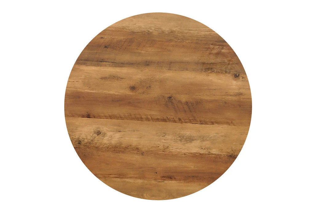 AYLEN - Lot de 2 Tables basses Ronde Effet Mango - 45-50 x 80-50 cm ROUSSEAU
