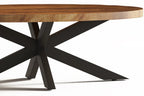 AYORA - Table basse Ovale en Bois de Manguier - 130 x 70 cm - Bois de Manguier Brun