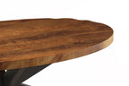 AYORA - Table basse Ovale en Bois de Manguier - 130 x 70 cm - Bois de Manguier Brun