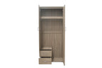 Armoire 2 portes avec miroir MARCO sonoma - 80 cm - TIKAYLA