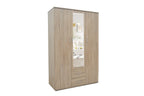 Armoire 3 portes avec miroir MARCO sonoma - 120 cm - TIKAYLA