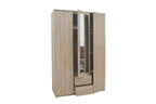 Armoire 3 portes avec miroir MARCO sonoma - 120 cm - TIKAYLA