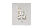 Armoire 4 portes avec 2 miroirs MARCO blanc - 160 cm - TIKAYLA