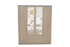Armoire 4 portes avec 2 miroirs MARCO sonoma - 160 cm - TIKAYLA