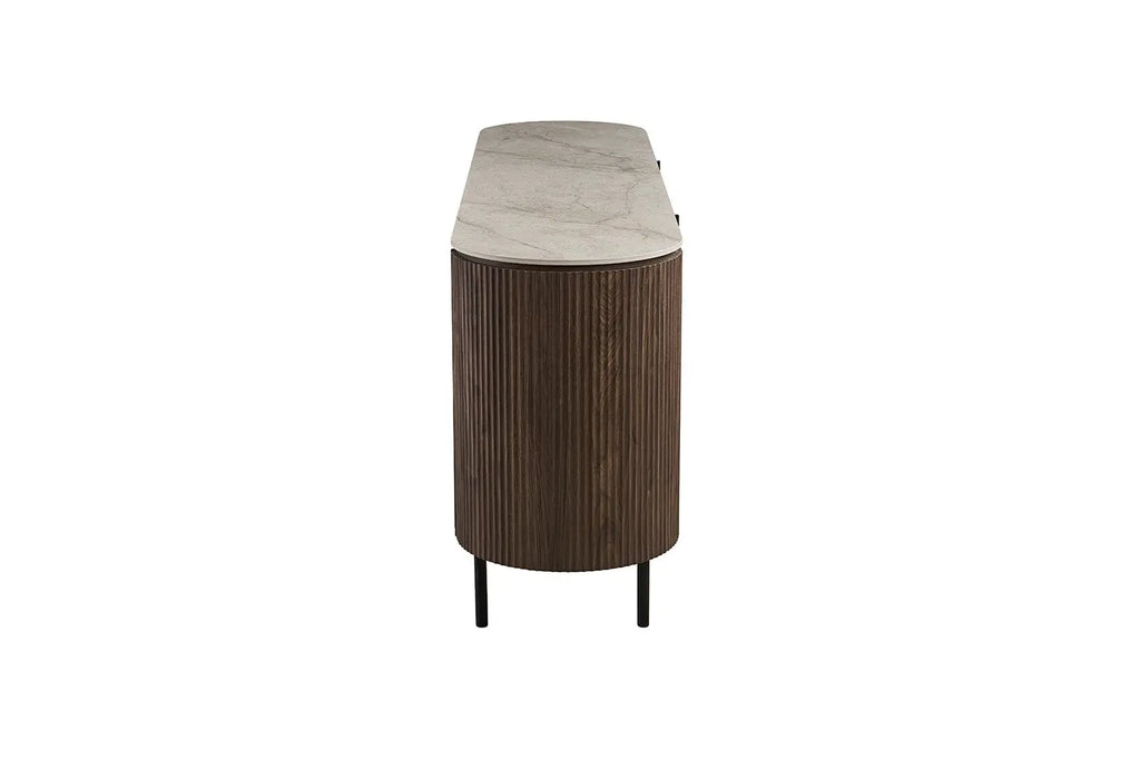 Buffet VEKO 200 cm - détail plateau pierre frittée Shakespear Beige