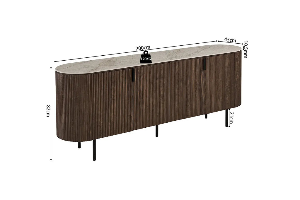 Buffet VEKO 200 cm - vue décoration intérieure moderne