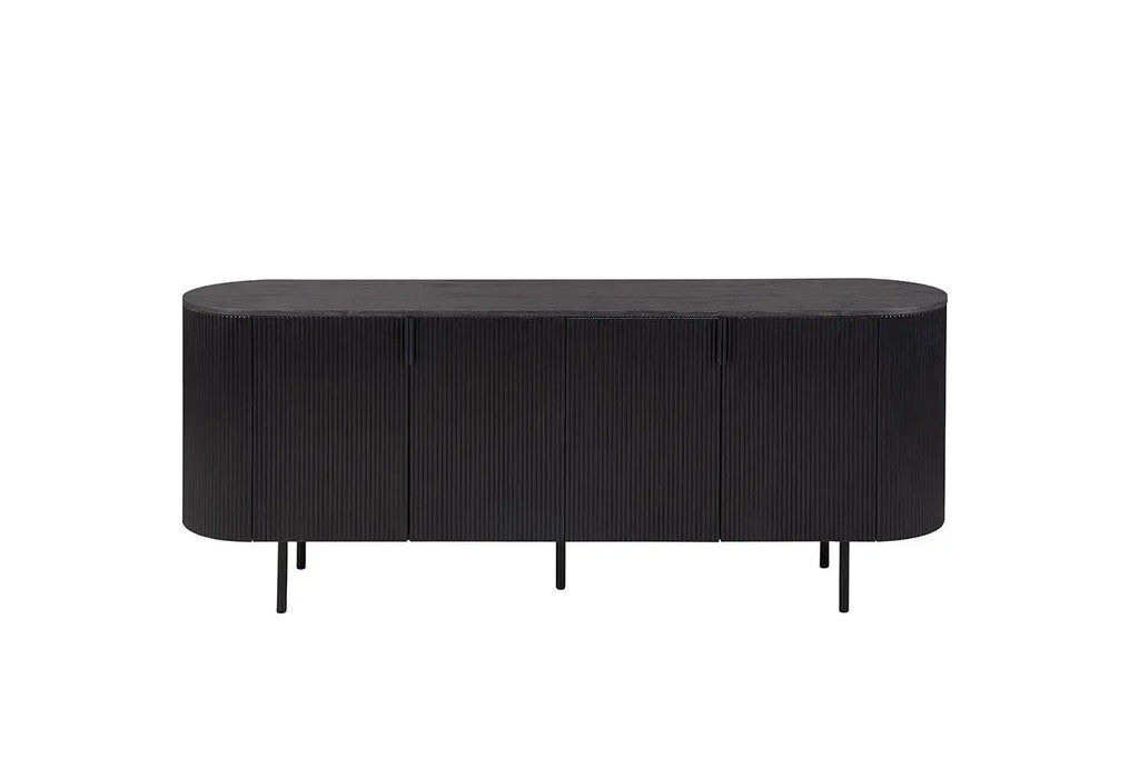 Buffet LYANE effet brun foncé, portes battantes - TIKAYLA