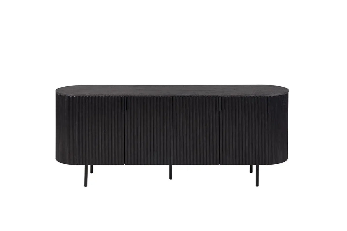 Buffet LYANE effet brun foncé, portes battantes - TIKAYLA