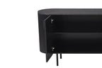 Buffet LYANE effet brun foncé, détail façade - TIKAYLA