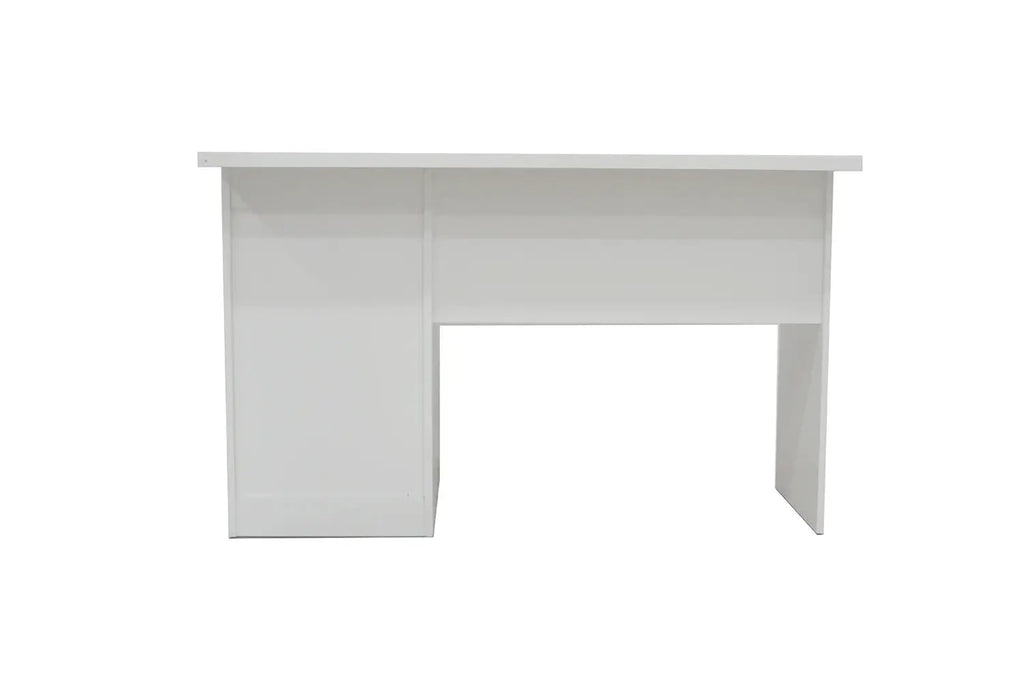 Bureau MATIS blanc vue de face plateau 121 cm - TIKAYLA