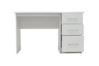 Bureau MATIS blanc vue de cote profondeur 60 cm - TIKAYLA