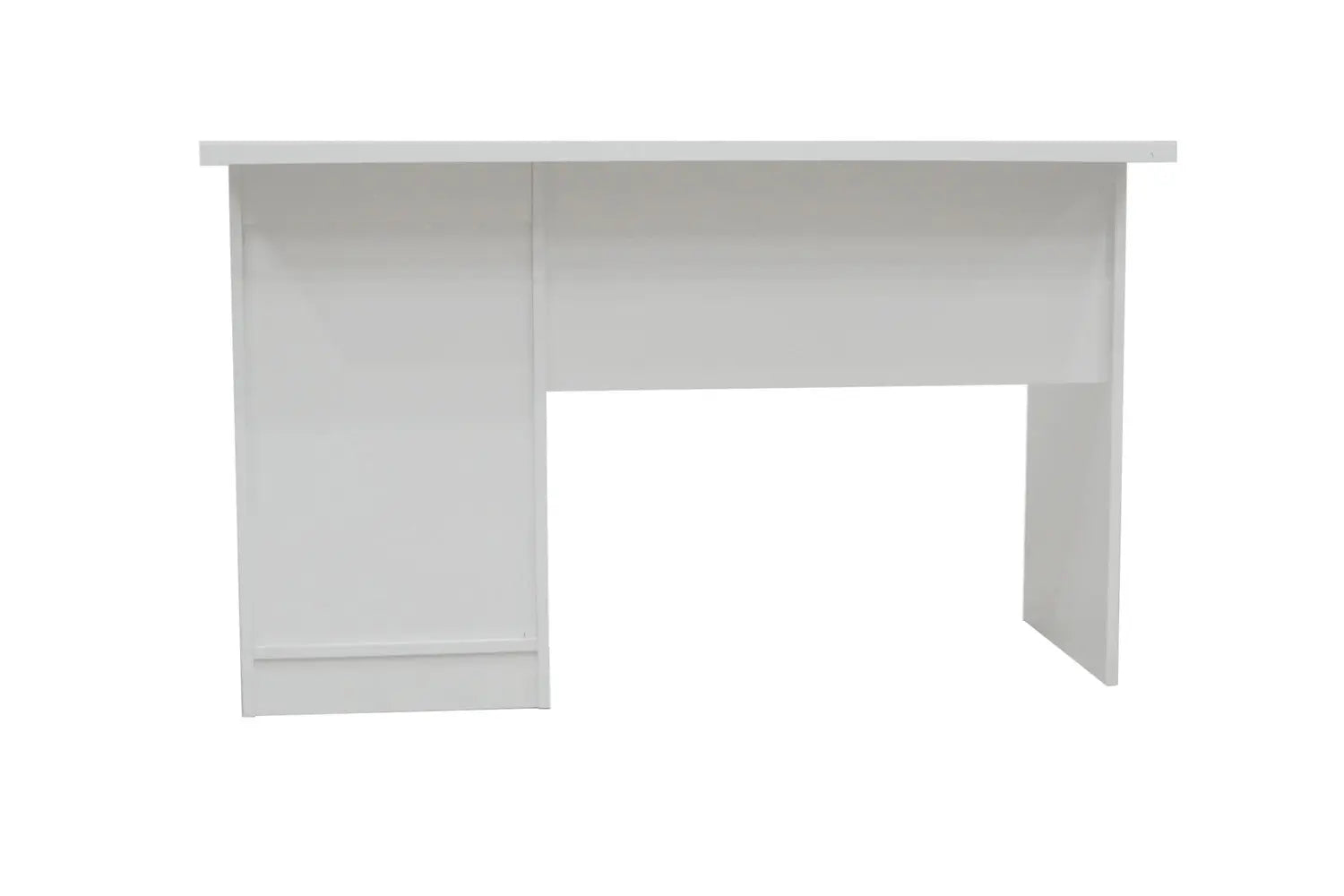 Bureau MILO blanc vue de face plateau 121 cm - TIKAYLA