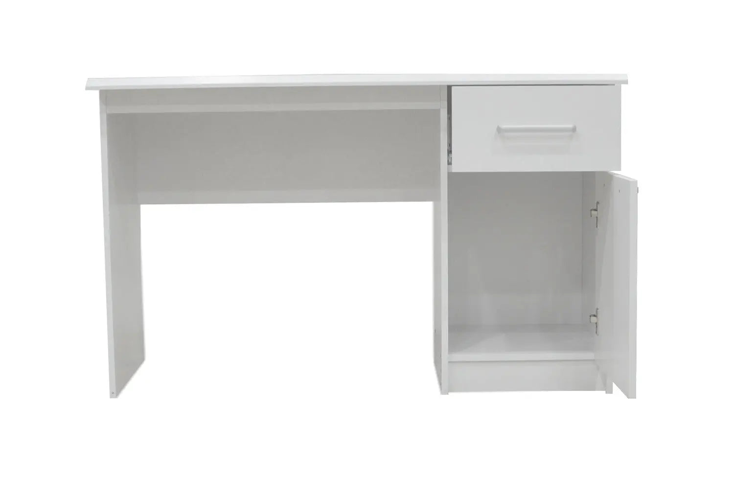 Bureau MILO blanc vue de cote profondeur 60 cm - TIKAYLA