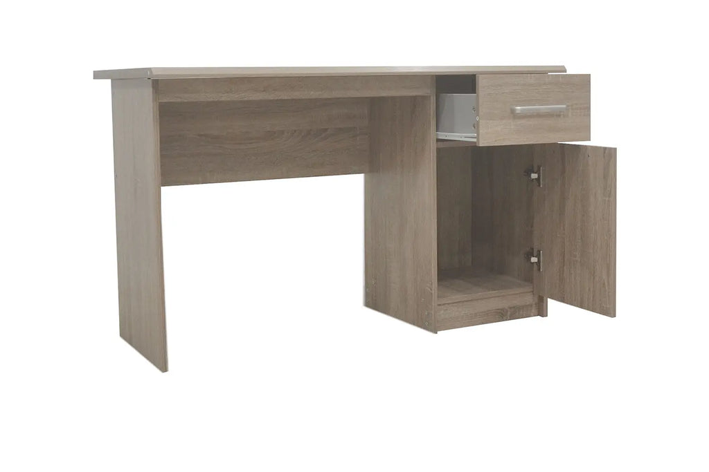 Bureau MILO sonoma vue de cote profondeur 60 cm - TIKAYLA