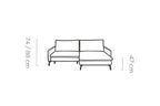 Canapé d'angle convertible avec rangement PORTOFINO S - 226 x 162 cm - WERSAL