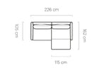 Canapé d'angle convertible avec rangement PORTOFINO S - 226 x 162 cm - WERSAL