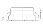 Canapé droit convertible électrique TORINO BIGSOFA - 264 x 109 cm - WERSAL