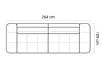 Canapé droit convertible électrique TORINO BIGSOFA - 264 x 109 cm - WERSAL