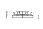 Canapé droit convertible électrique LIVORNO BIG SOFA - 302 x 136 cm - WERSAL
