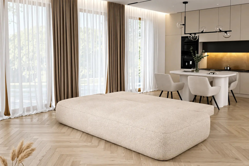 Canapé Droit Convertible avec Coffre de Rangement PIVOINE - 235 x 108 cm WERSAL
