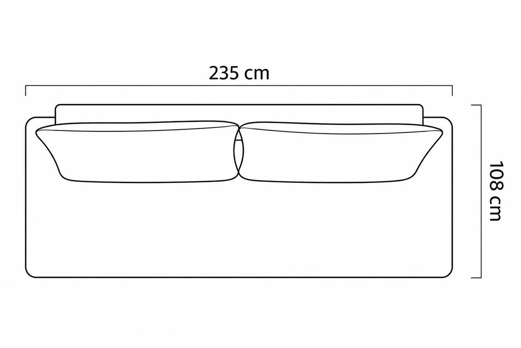 Canapé Droit Convertible avec Coffre de Rangement PIVOINE - 235 x 108 cm WERSAL