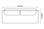 Canapé Droit Convertible avec Coffre de Rangement PIVOINE - 235 x 108 cm WERSAL