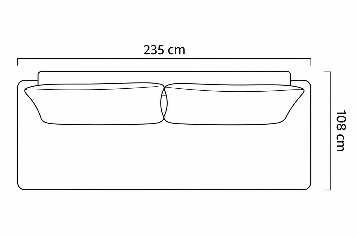 Canapé Droit Convertible avec Coffre de Rangement PIVOINE - 235 x 108 cm WERSAL