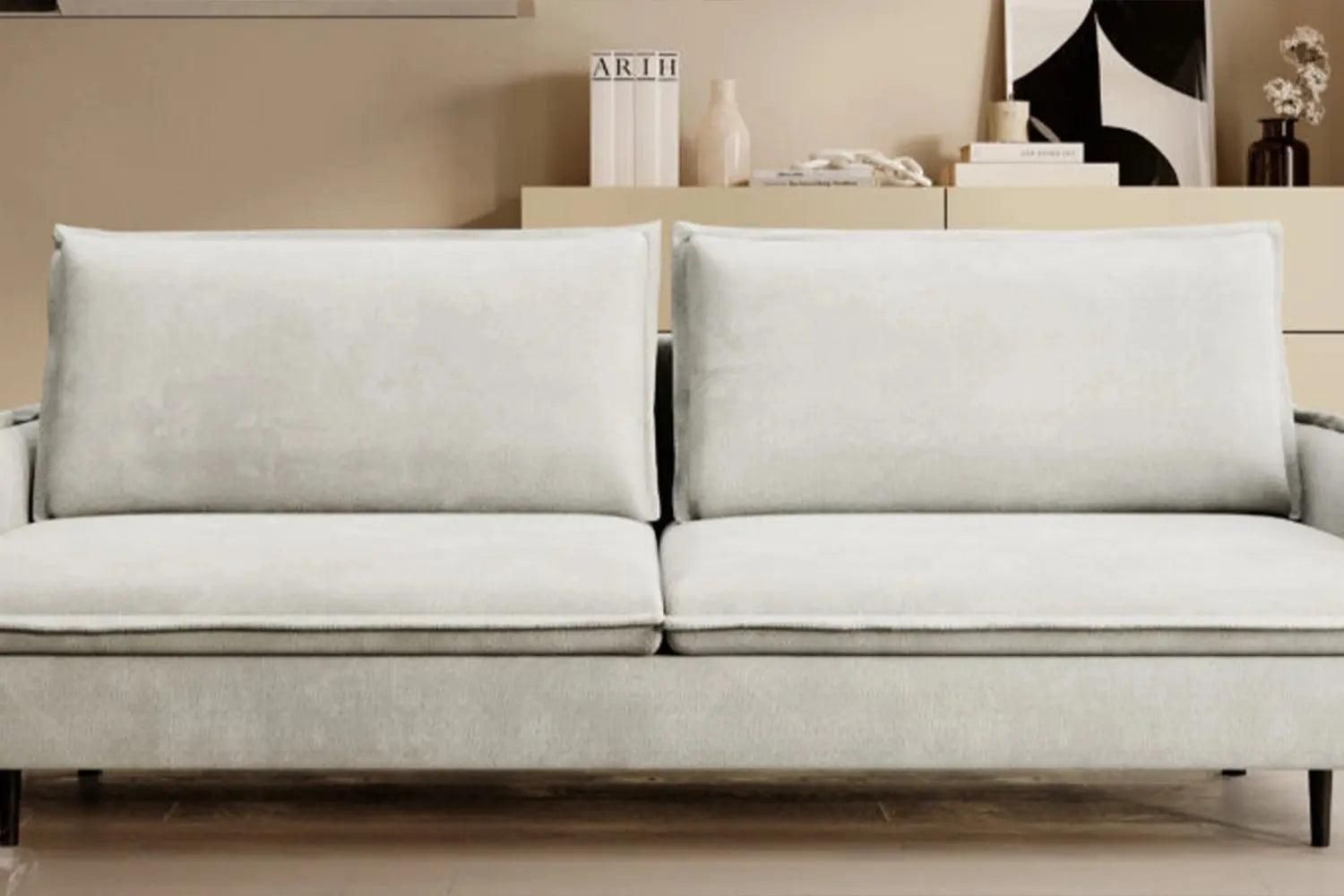 Canapé Droit Convertible avec Rangement GLOSSY SOFA - 223 x 107 cm WERSAL