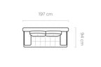 Canapé droit convertible avec rangement CORTINA - 197 x 94 cm - WERSAL
