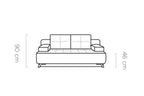 Canapé droit convertible avec rangement CORTINA - 197 x 94 cm - WERSAL