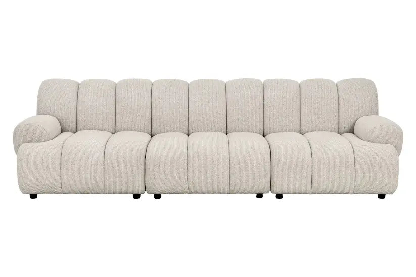 Canapé Droit Modulable 3/5 places Sable TAZA - 275 x 95 cm HOUSE NORDIC